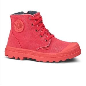Palladium Red Cayenne Pampa Hi Zipper Boot Infant Toddler Size 8